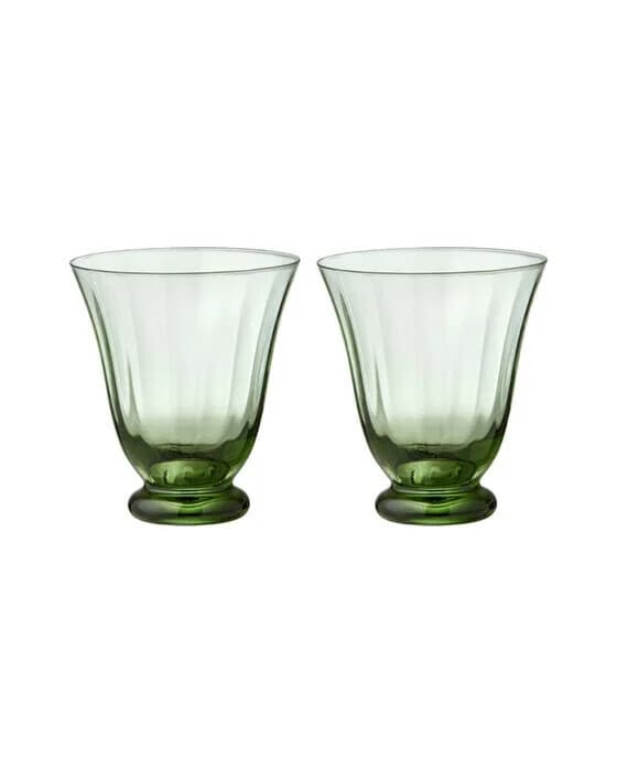 Olivia-Glas grün, 2er-Pack