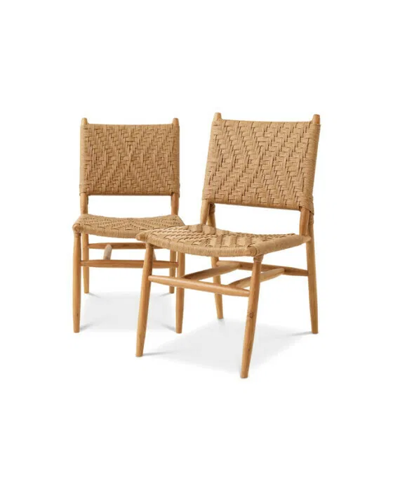 Laroc Dining Chair Natural Teak Set of 2