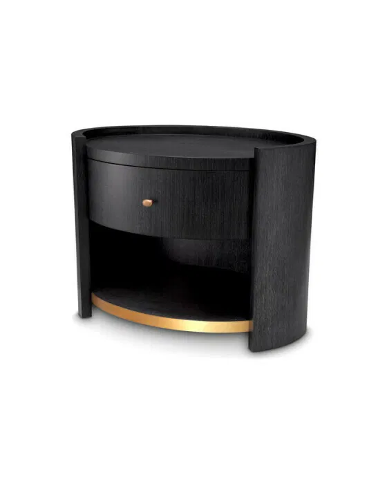 Rosemberg Bedside Table Charcoal Grey