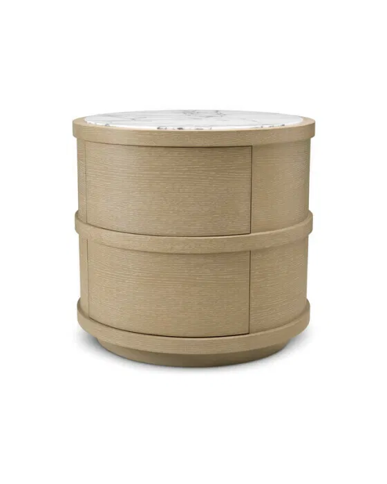 Cabana Bedside Table Washed Oak Veneer