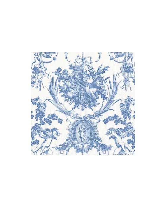 Romantic Toile Servietten blau 20er-Pack