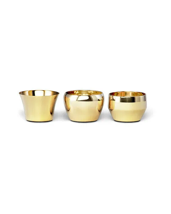 Kin Tealight Holders Brass 3-pack