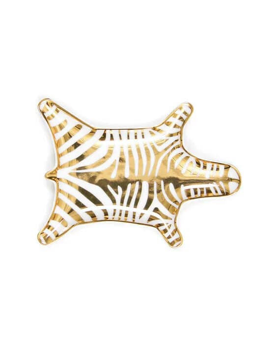 Zebra Dekoschale gold