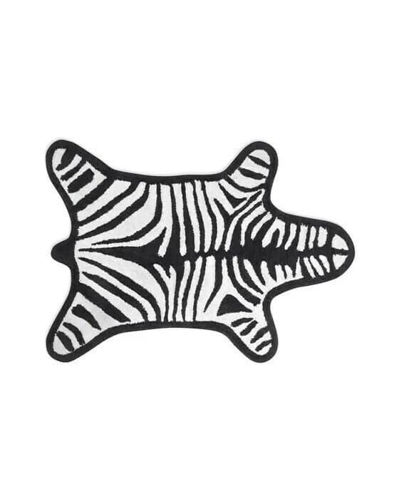 Zebra Bath Mat Black/White