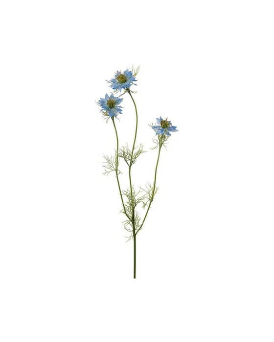 Nigella faux flower blue