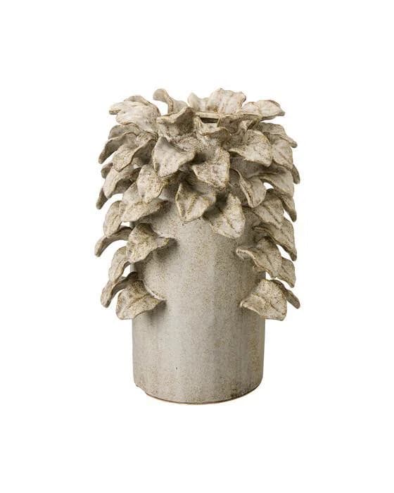 Damien Vase mit Blättern