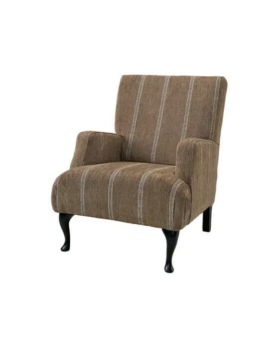 Langford Sessel Serena Gestreift Kastanienbraun