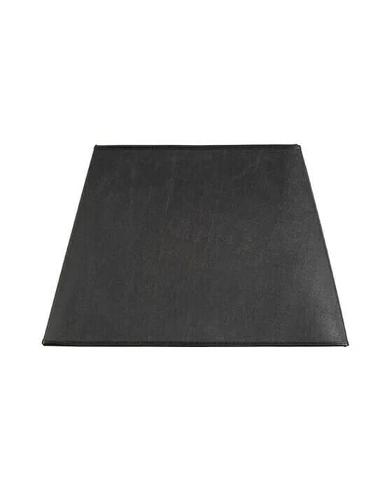 Square Lampshade Black Leather