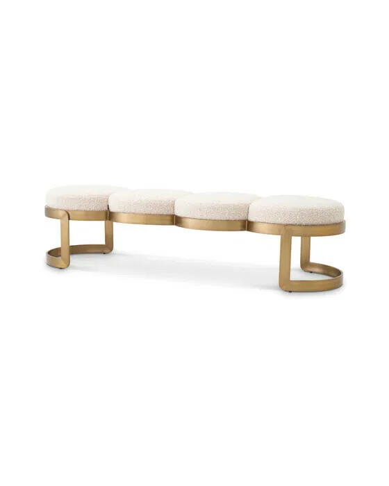 Newport Bench Bouclé Cream