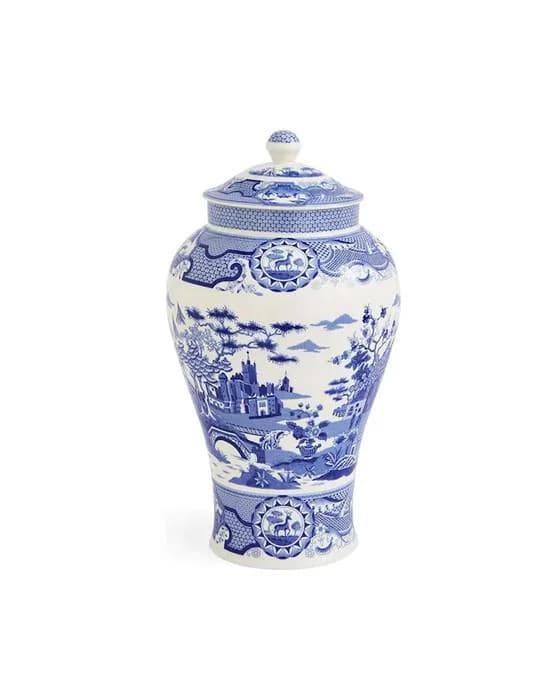 Blue Italian Urne blau/weiß