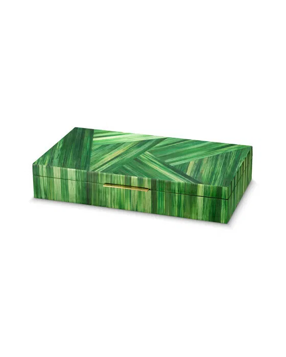 Harvard box marquetry grün