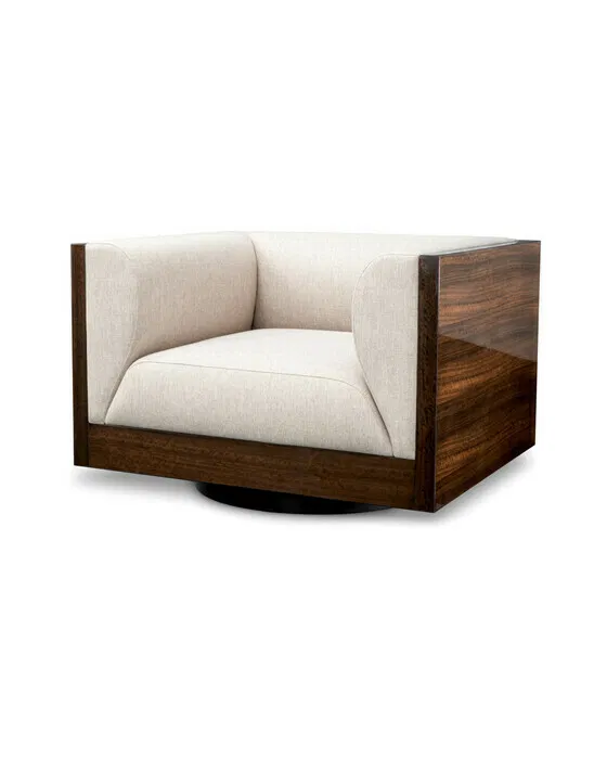 Sebastian Swivel Chair Eucalyptus/Loki Natural