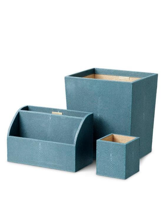 Scaleo Schreibtisch-Set blau, 3-teilig