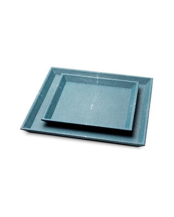 Scaleo Schreibtischablagen blau 2er-Set