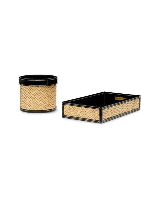 Taos Schreibtisch-Set schwarz 2-teilig