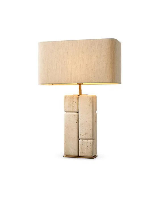 Rathmore Tischlampe Travertin