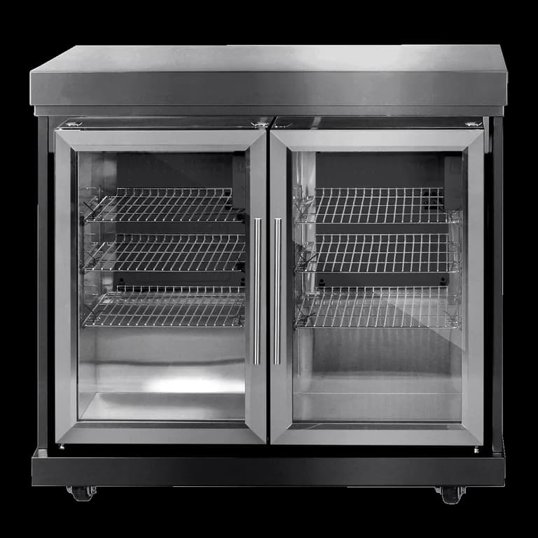 Black Collection - Modul Kühlschrank mit Doppeltüren - Myoutdoorkitchen