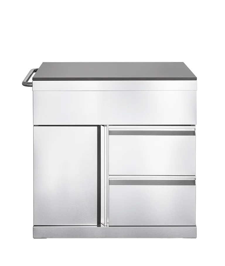 Pure - Modul mit Aufbewahrungsschrank und Schubladen - Edelstahl - Myoutdoorkitchen