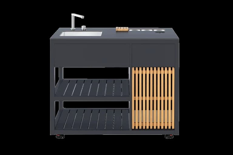 Designer Series - Freistehendes Spülbeckenmodul mit Abfallsystem - Myoutdoorkitchen