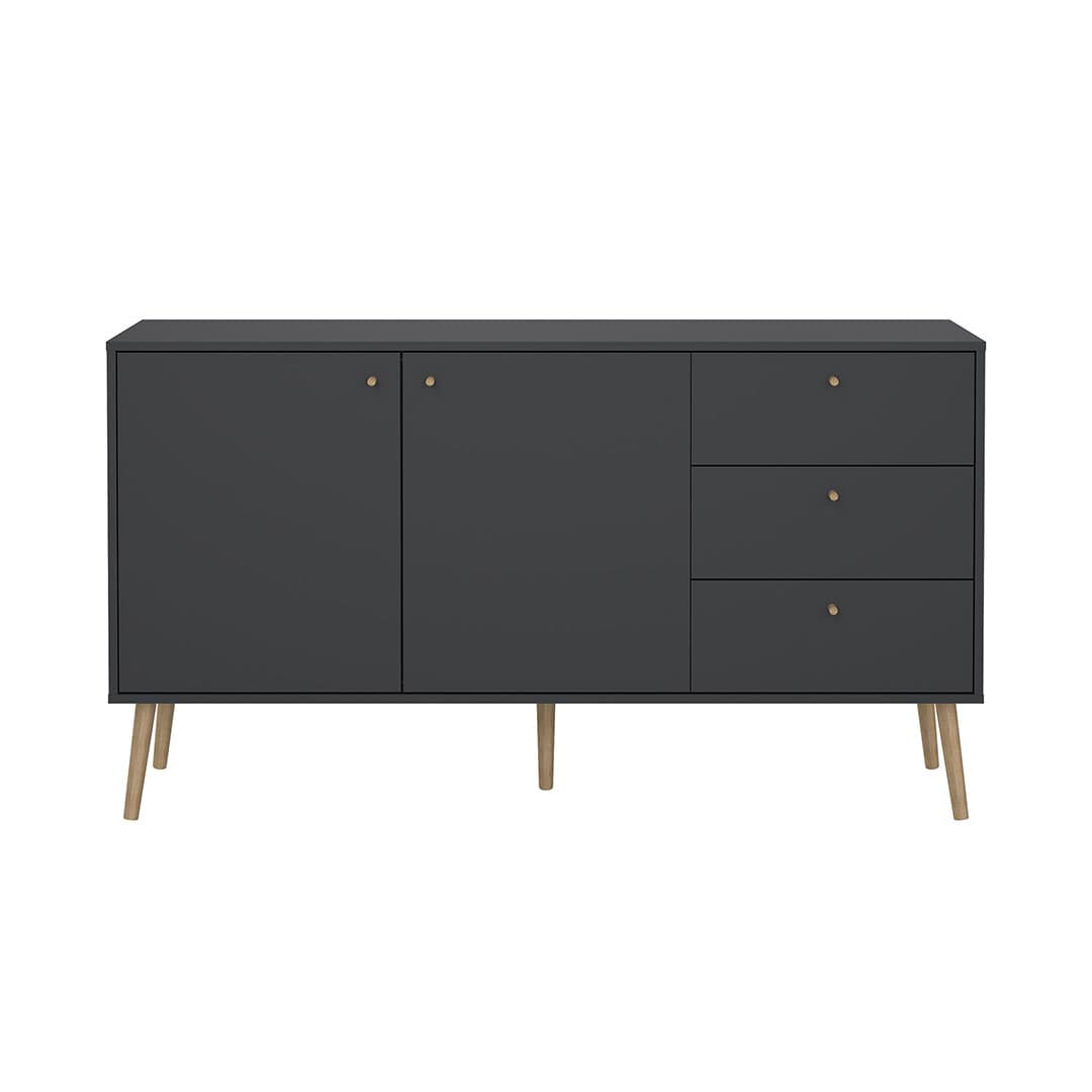 Bodo Sideboard 2 Türen, 3 Schubladen matte grau.