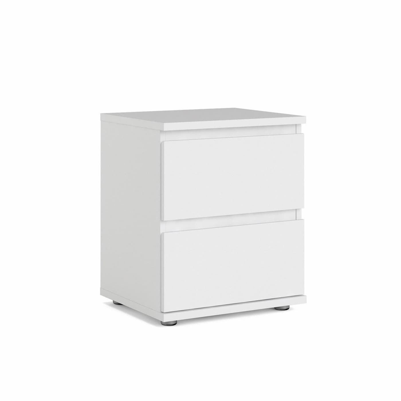 Mia Nachttisch Breite 40 cm, Höhe 48,5 cm, Tiefe 34 cm, weiss.