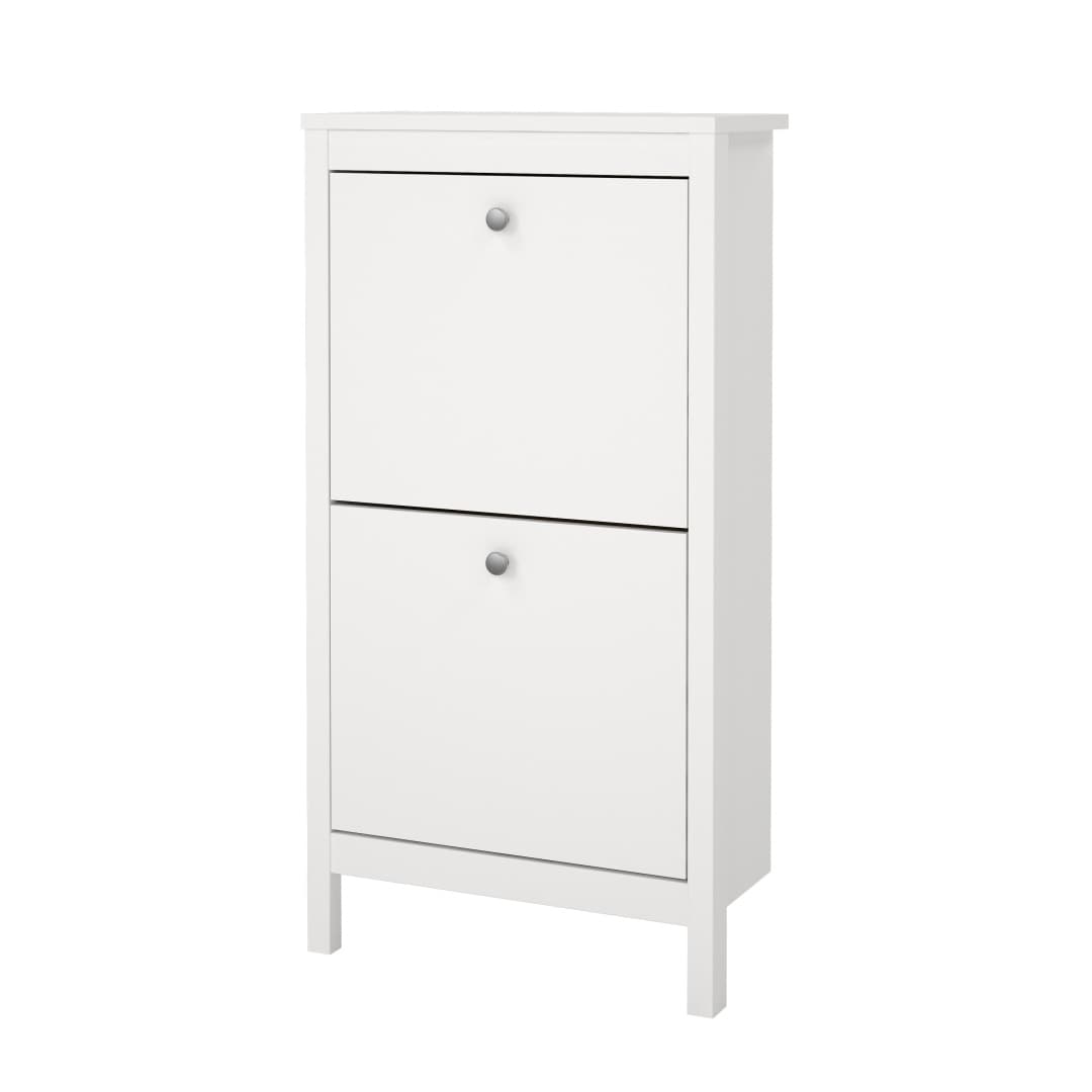 Madrid Schuhschrank 2 Klaptüren weiß.