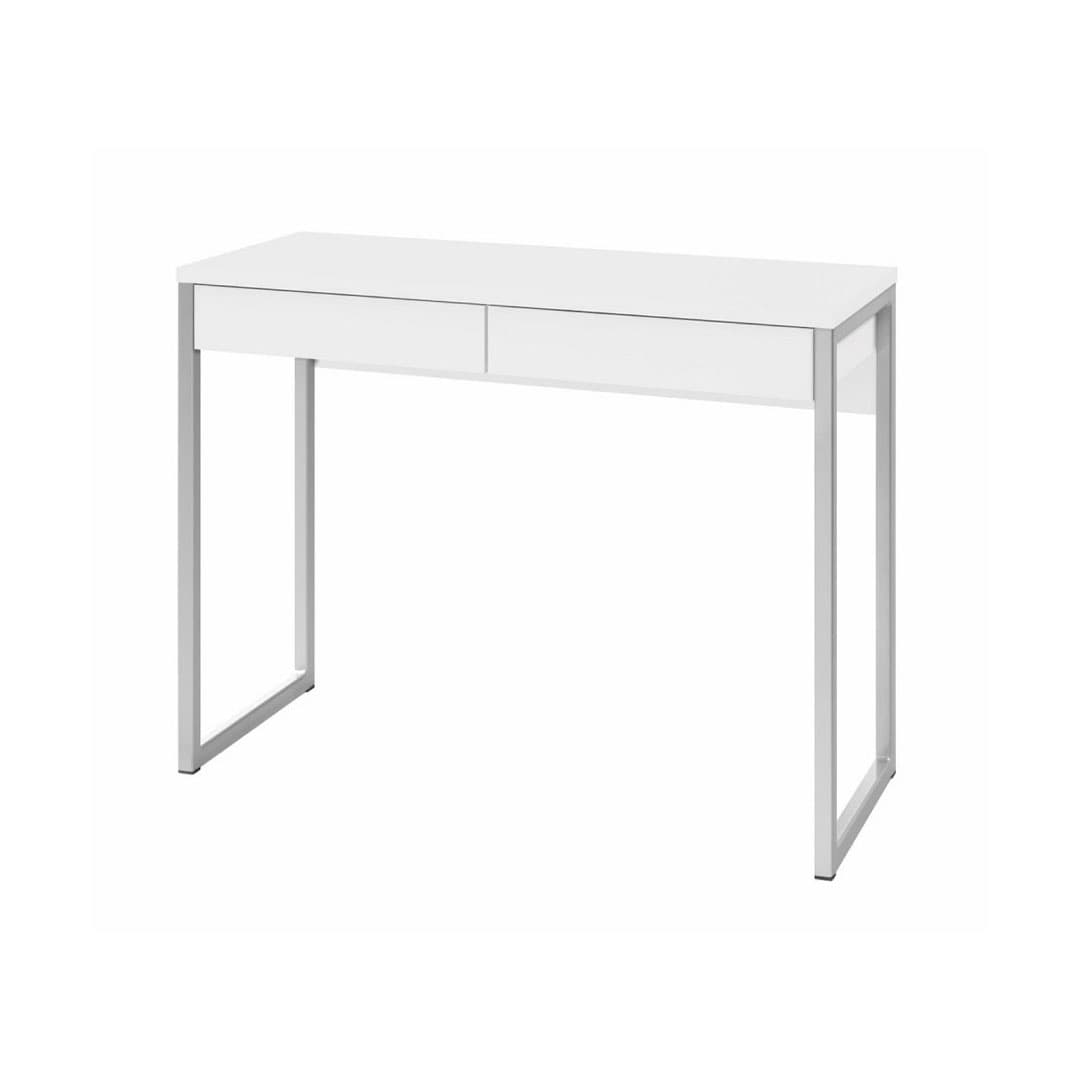 Fula Schreibtisch 2 Schubladen weiss hochglanz.