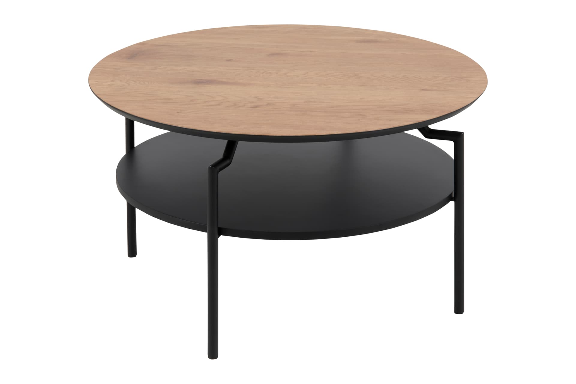 Gold Couchtisch Ø80 cm Schwarz.
