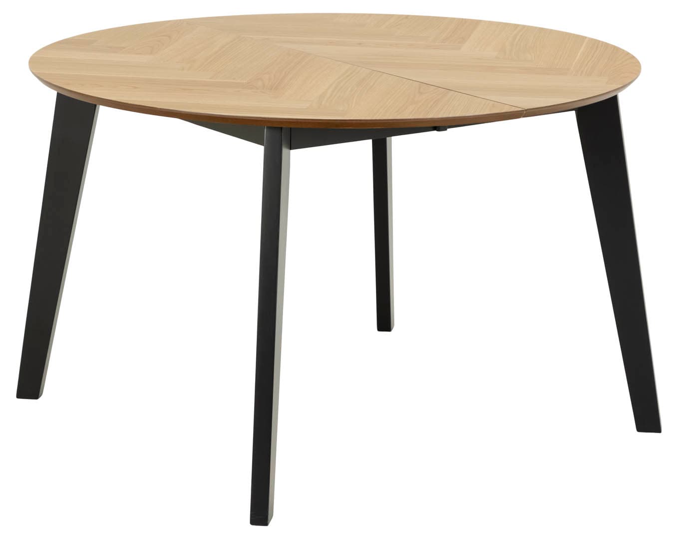 Georgetown Esstisch Ø120/198 cm inkl. 2 Zusatzplatten, Fischgräte, Eiche dekor.