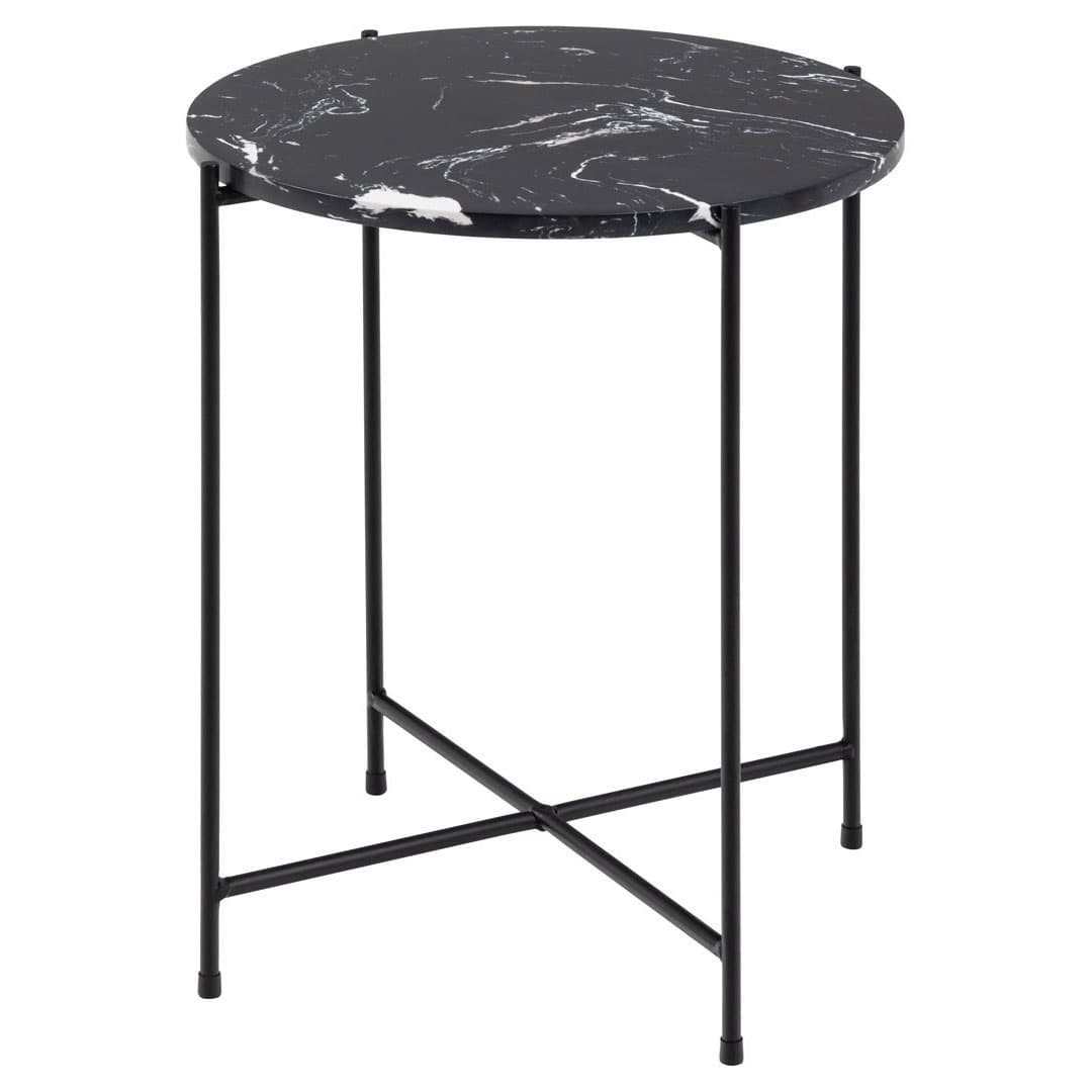 Avila Ecktisch Ø42 cm schwarz.
