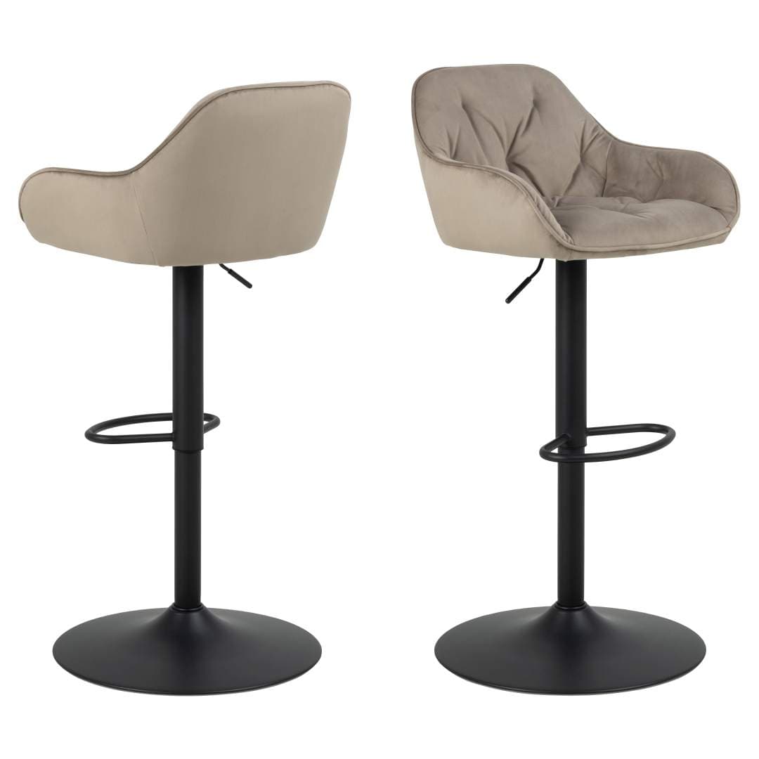 Brooke Barhocker Velour Drehfunktion beige.