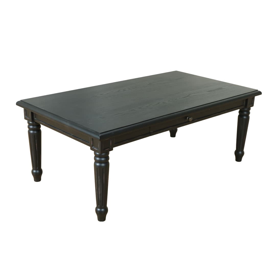 Amaretta Couchtisch mit 2 Schubladen, schwarz.