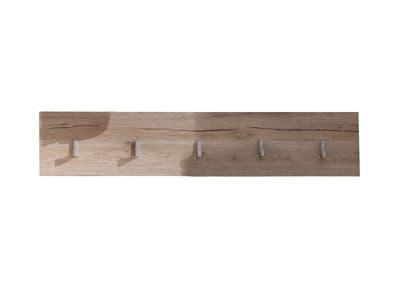 Margit Wandgarderobe mit 5 Kleiderhaken, Eiche hell Dekor.
