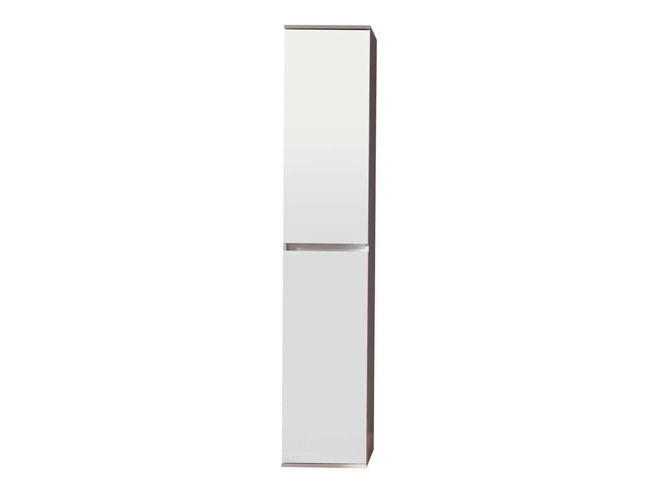 Minor Kleiderschrank 2 Türen, weiss, Spiegel.