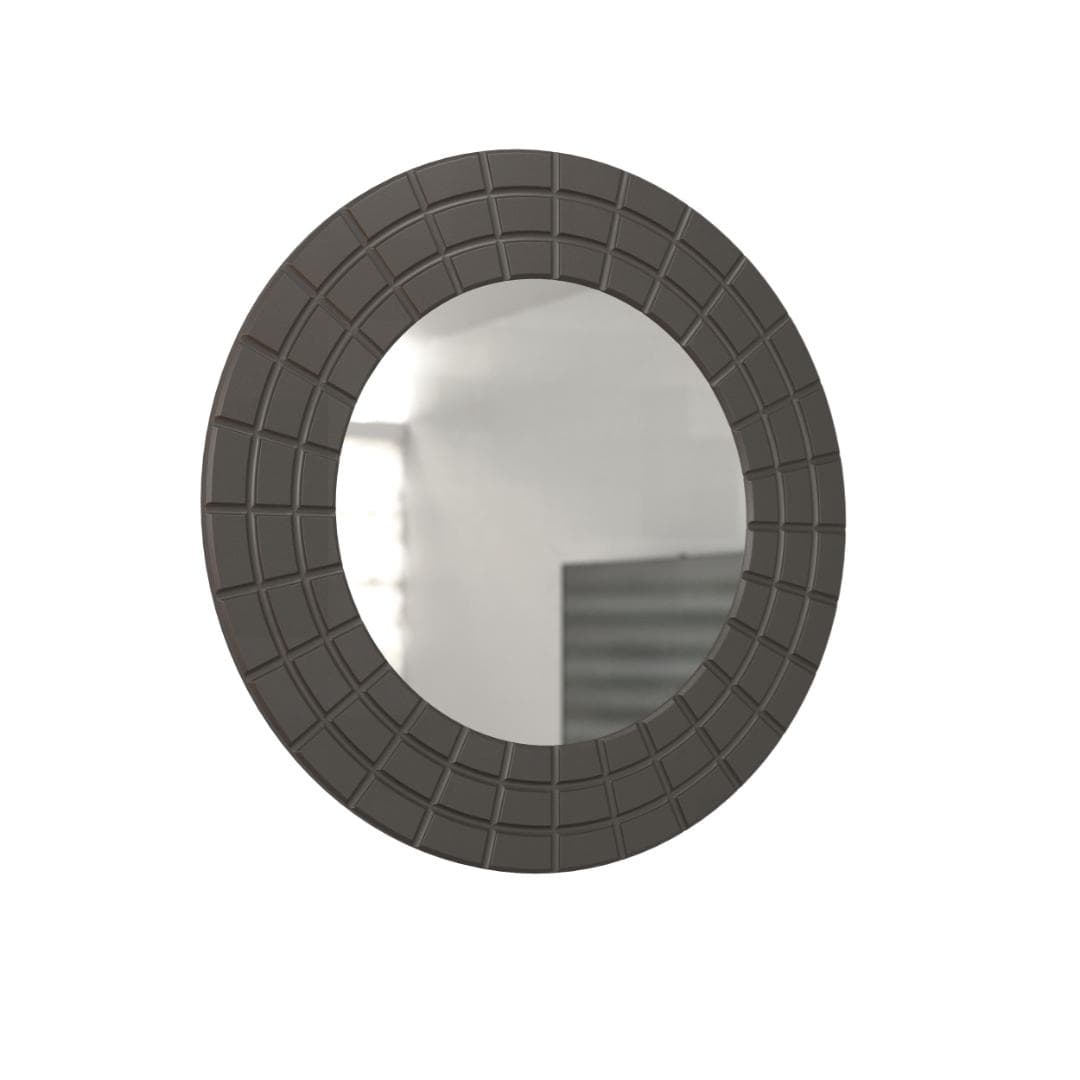 Fusion Spiegel rund Bronze-Dekor.