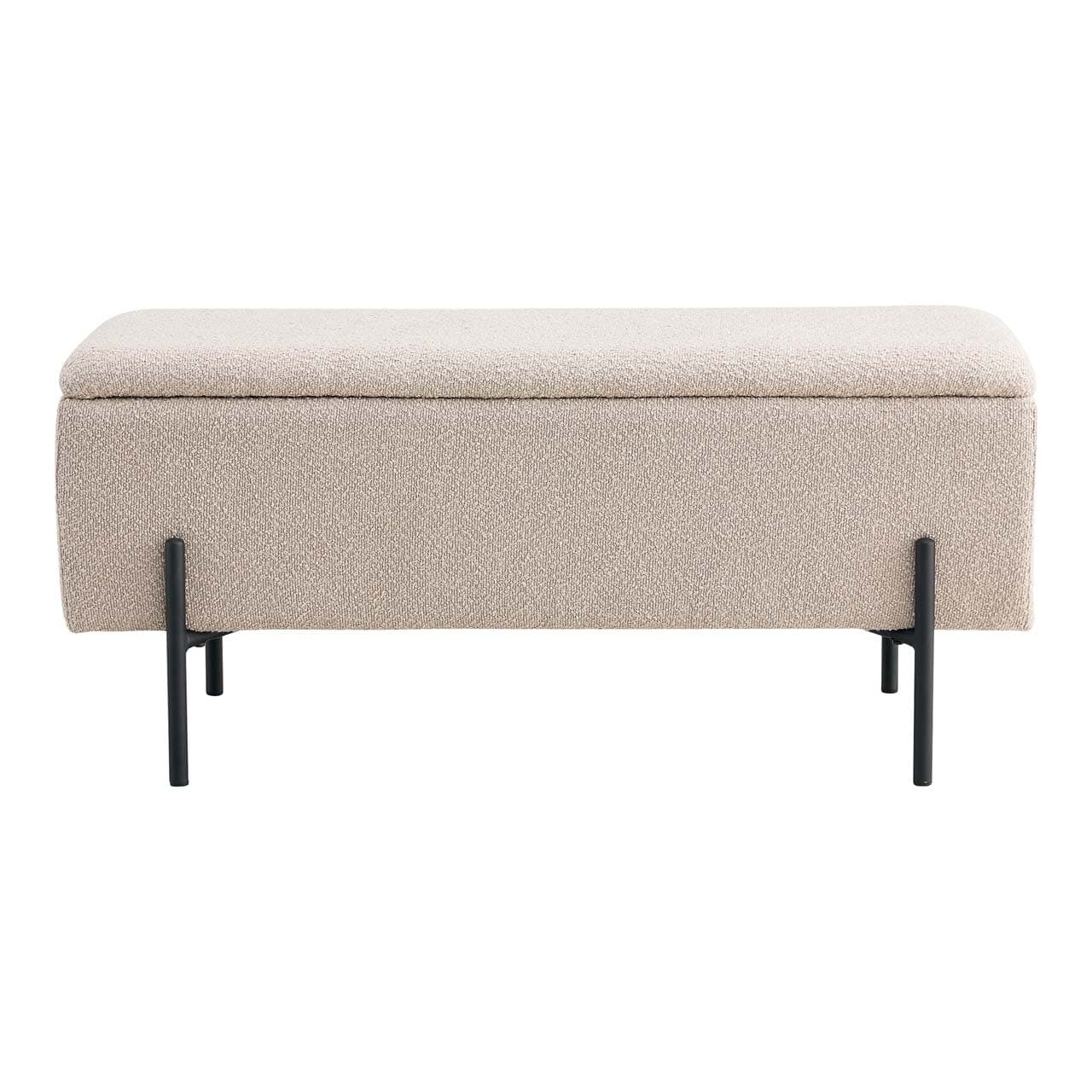 Watford Sitzbank Aufbewahrung bouclé beige.