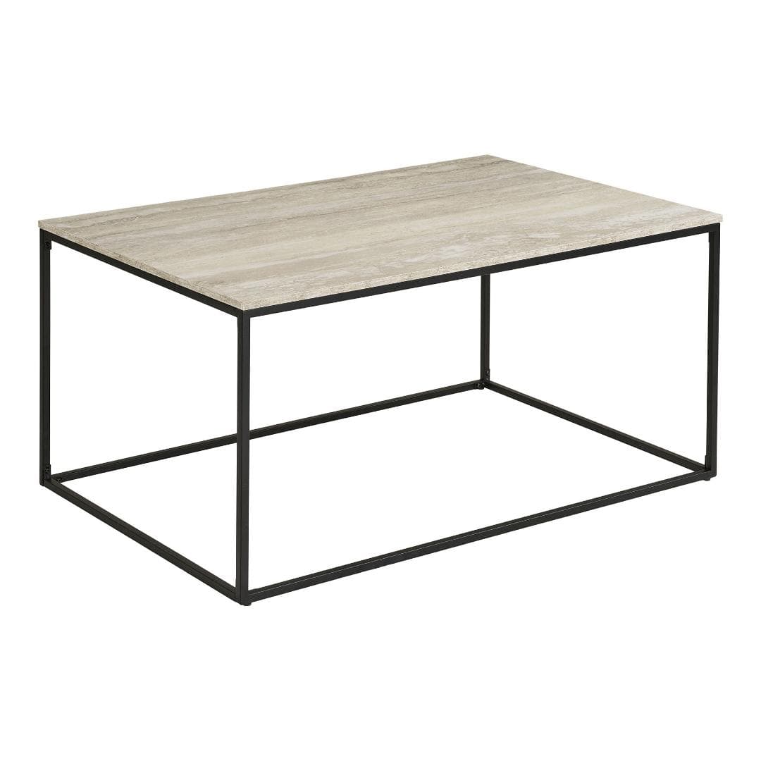Hanne Couchtisch Travertin Dekor beige.