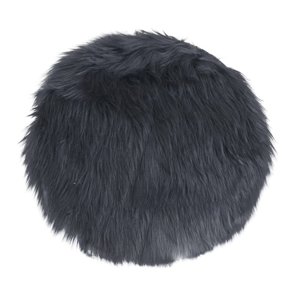 Laila Lammfellkissen imitiert Ø35 cm grau.