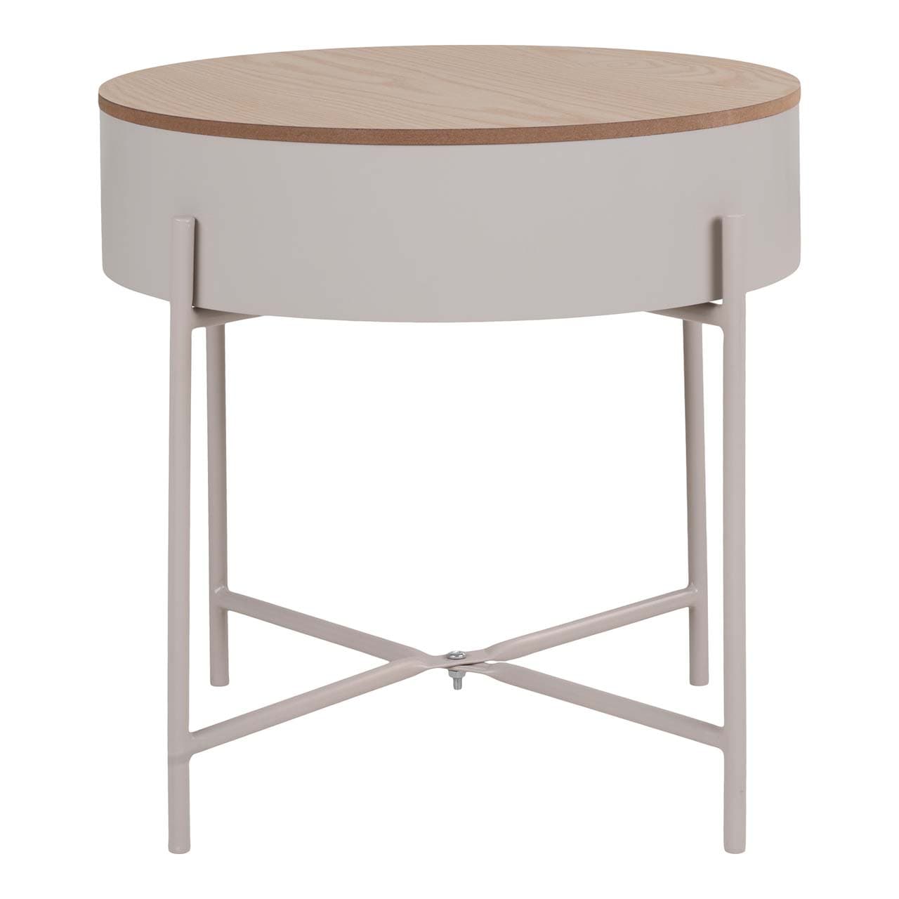 Sisco Couchtisch , Ecktisch Ø40cm beige, grau.