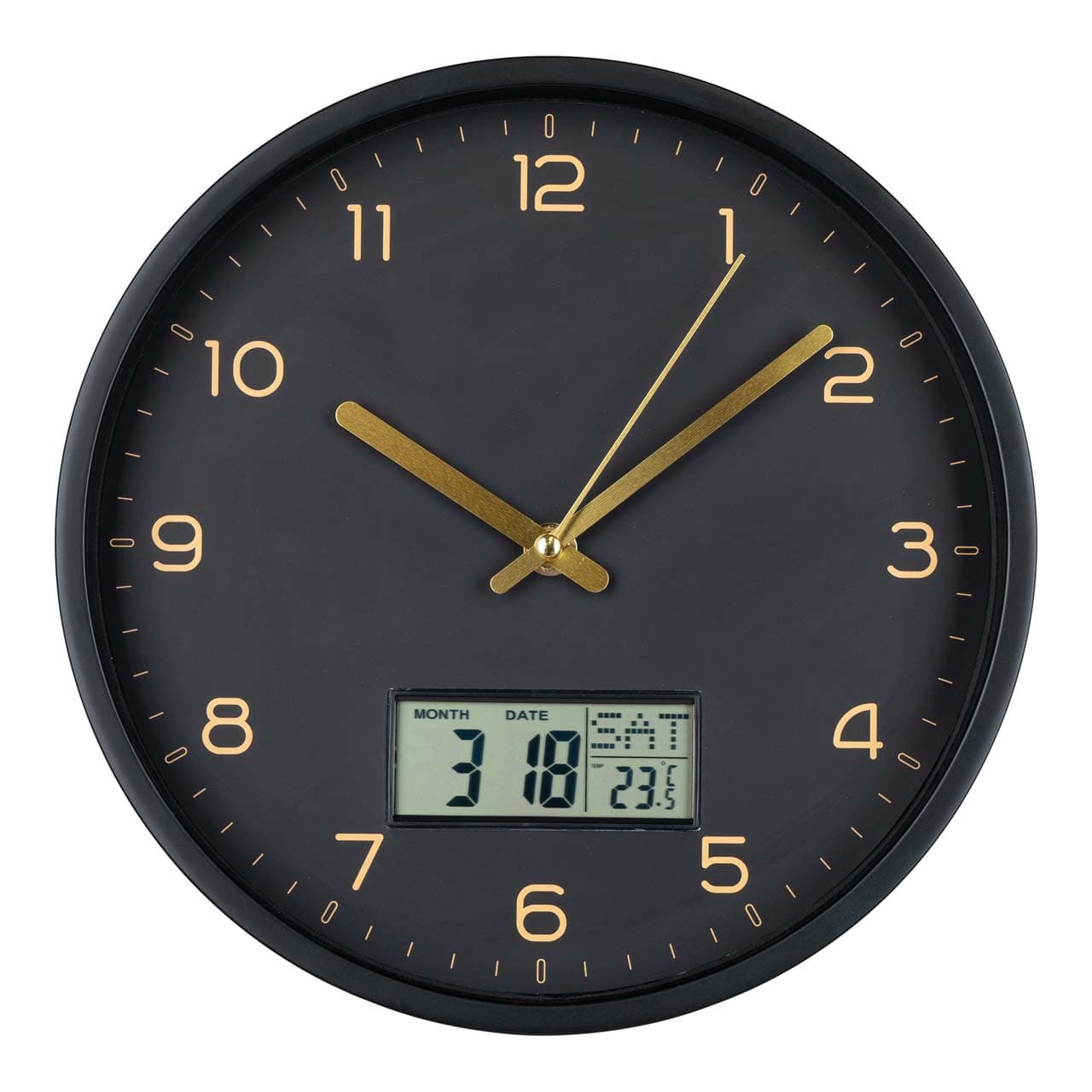 Amiens Wanduhr Ø25cm schwarz.