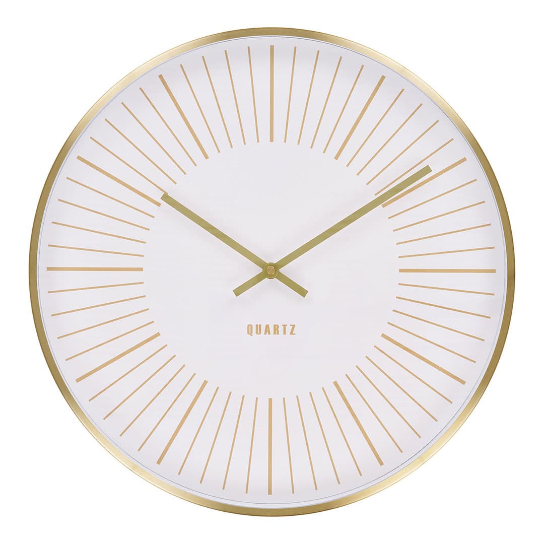 Takamaka Wanduhr lautlos, Ø40cm goldfarben.
