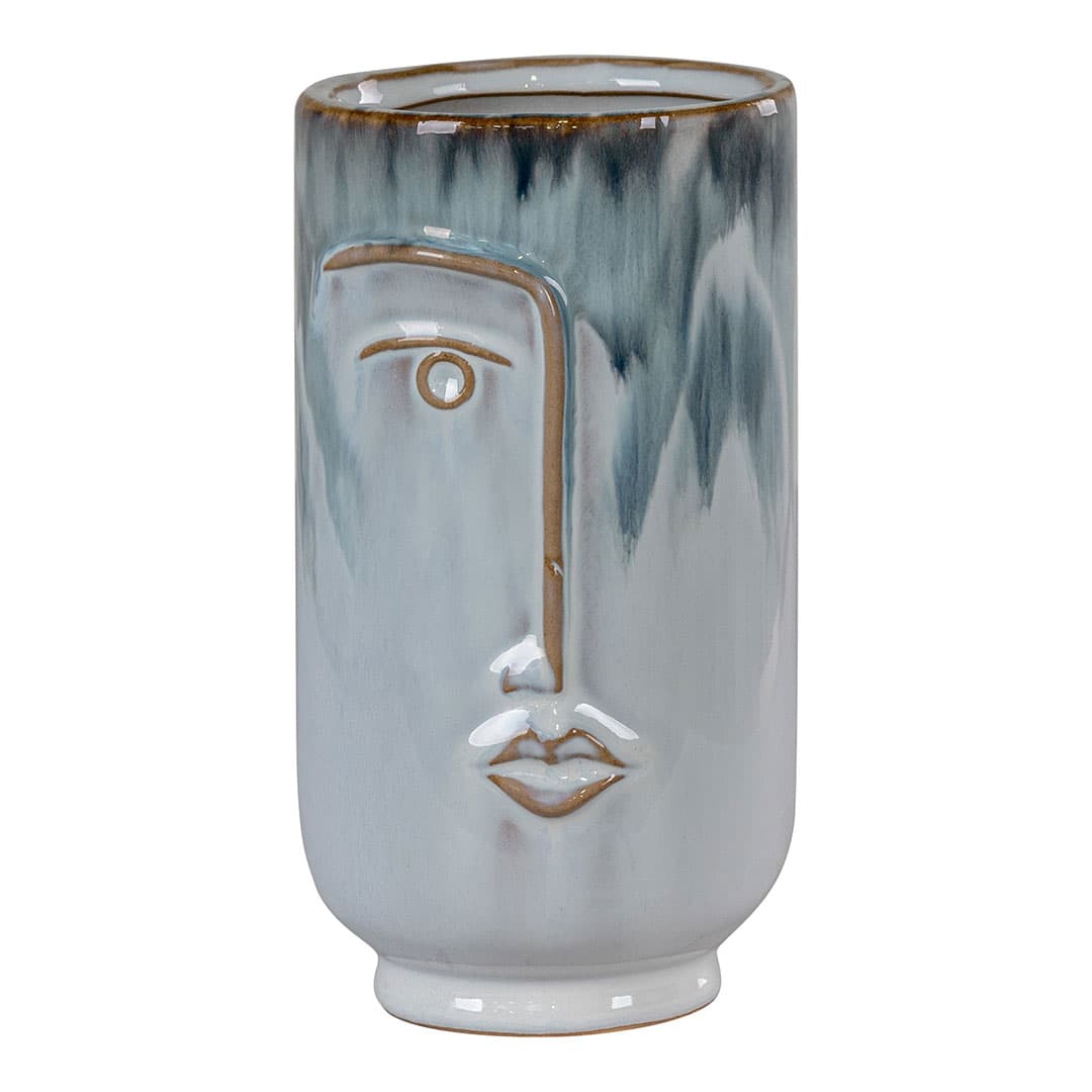 Alverca Vase Keramik blau.