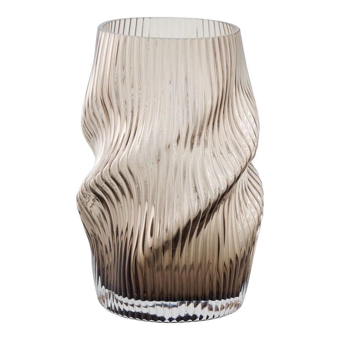 Lykke Vase mundgeblasenes Glas braun.