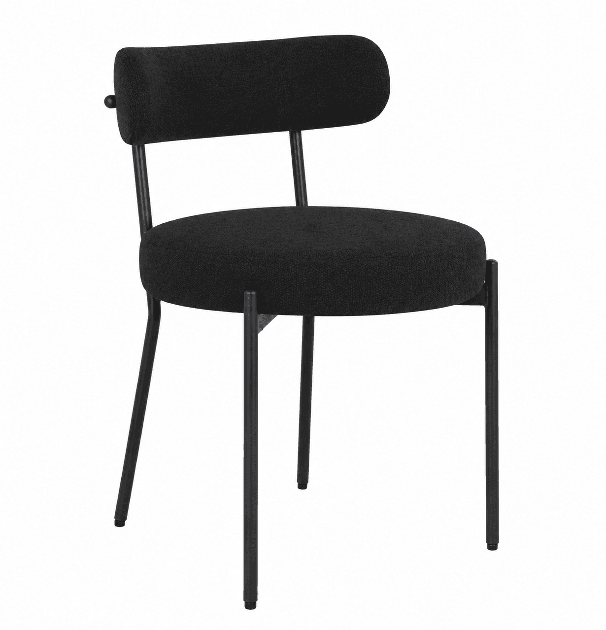 Gunma Esszimmerstuhl Samt schwarz Metall schwarz.