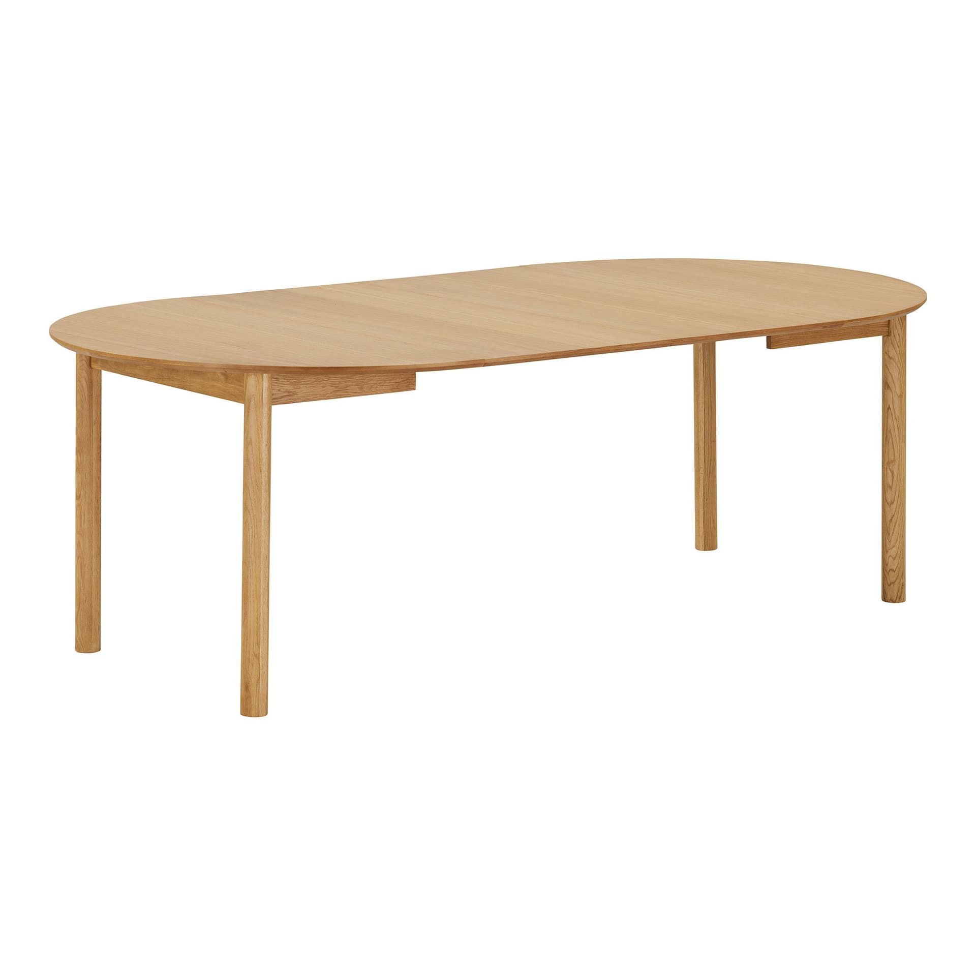 Nobeoka Esstisch Ø120cm inkl. 2 Verlängerungsplatten 220cm Eichenfurnier natur.
