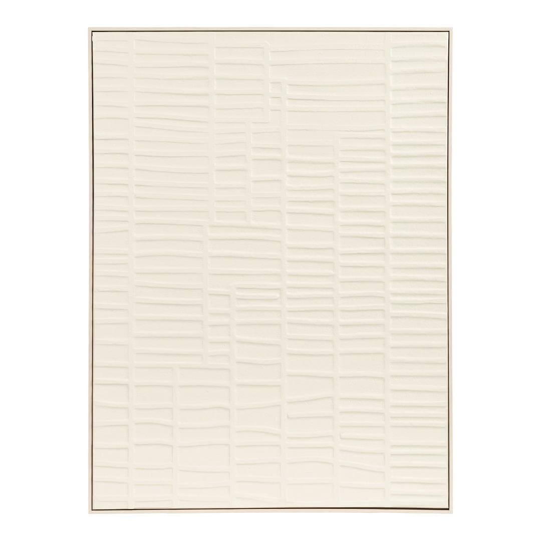 Edda Relief Wanddekoration beige.