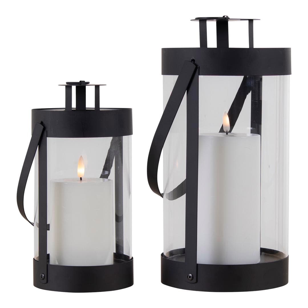 Bondi Lampe Laterne Satz von 2 schwarz.