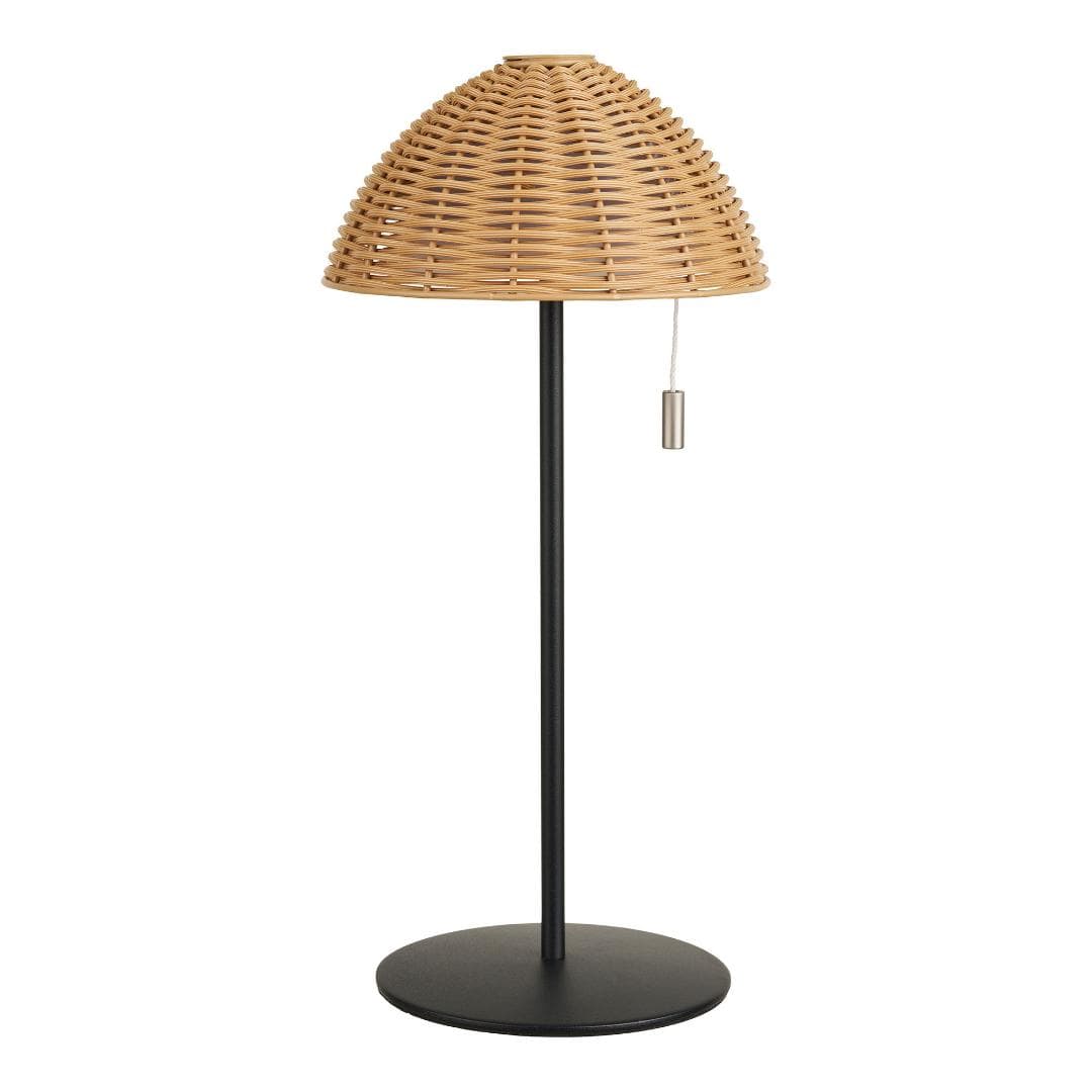 Wilma Tischlampe natur, schwarz.