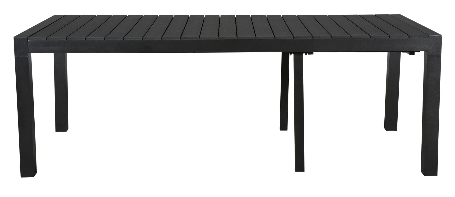 Grup Gartentisch, inkl. 2 Zusatzplatten 223-343 cm schwarz/schwarz.
