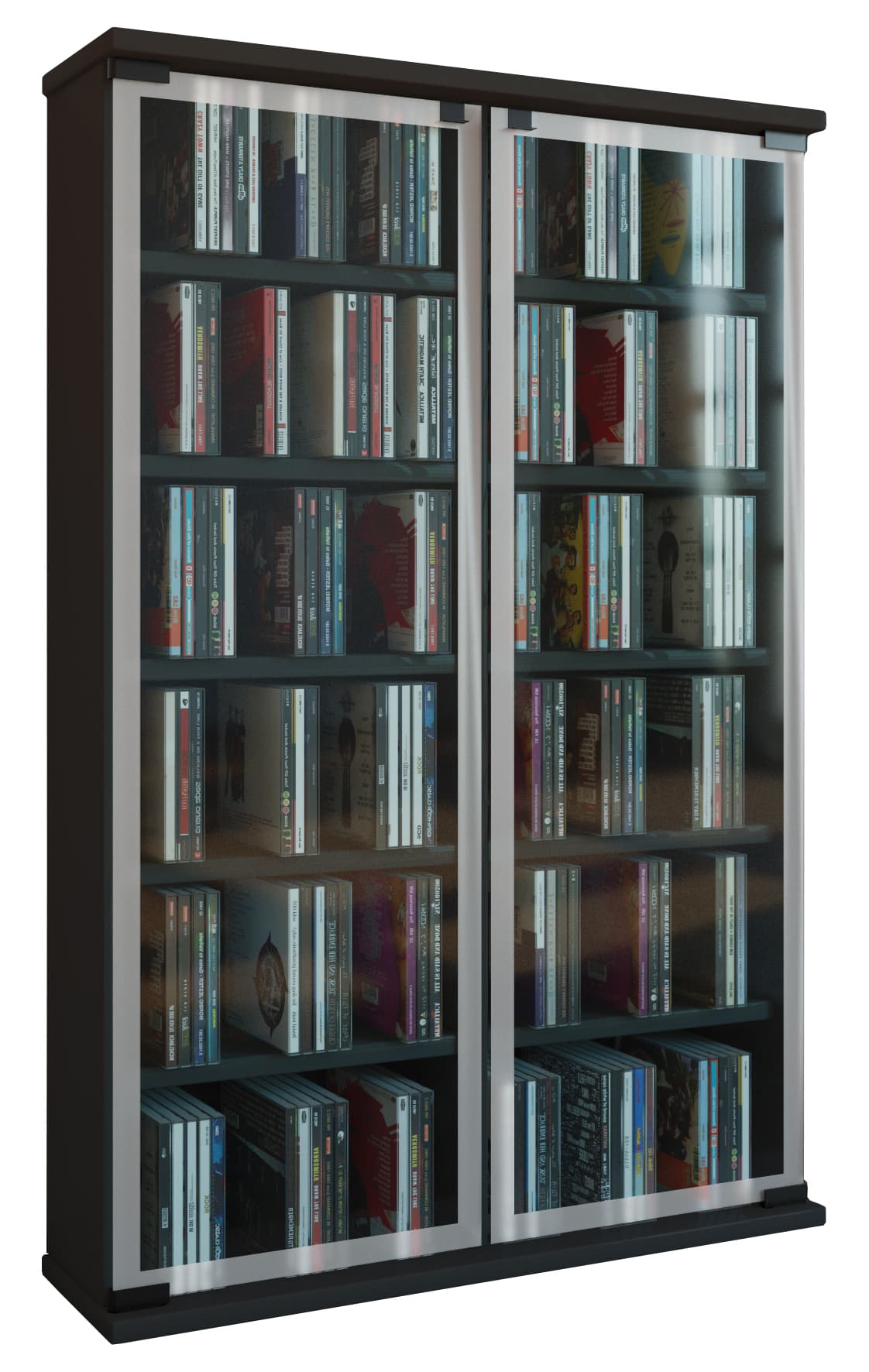 Galerie Regal , CD-Turm 12 Regale schwarz.